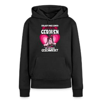 Eislaufen - Frauen Premium Bio Hoodie - Schwarz - Vorne - Julia (174cm)