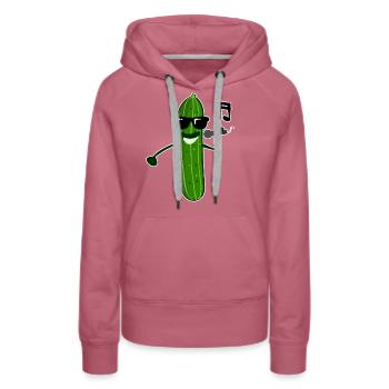 Gurke singt Sänger Gurken - Frauen Premium Bio Hoodie - Malve - Vorne - Isabella (175cm)