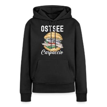 Ostsee Heimat Norddeutschland - Frauen Premium Bio Hoodie - Schwarz - Vorne - Julia (174cm)