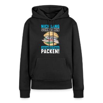 Ostsee Heimat Norddeutschland - Frauen Premium Bio Hoodie - Schwarz - Vorne - Julia (174cm)