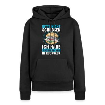 Ostsee Heimat Norddeutschland - Frauen Premium Bio Hoodie - Schwarz - Vorne - Julia (174cm)
