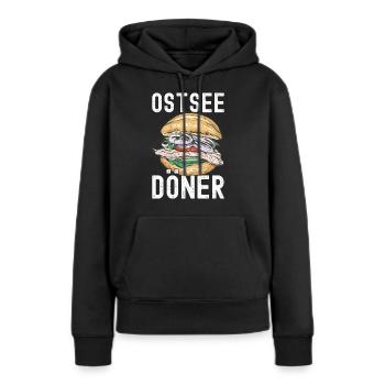 Ostsee Heimat Norddeutschland - Frauen Premium Bio Hoodie - Schwarz - Vorne - Julia (174cm)