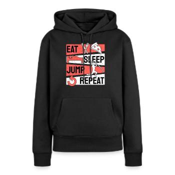 Stabhochsprung Stabspringer Stabhochspringer - Frauen Premium Bio Hoodie - Schwarz - Vorne - Julia (174cm)