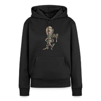 Groovy Mumie - Frauen Premium Bio Hoodie - Schwarz - Vorne - Julia (174cm)