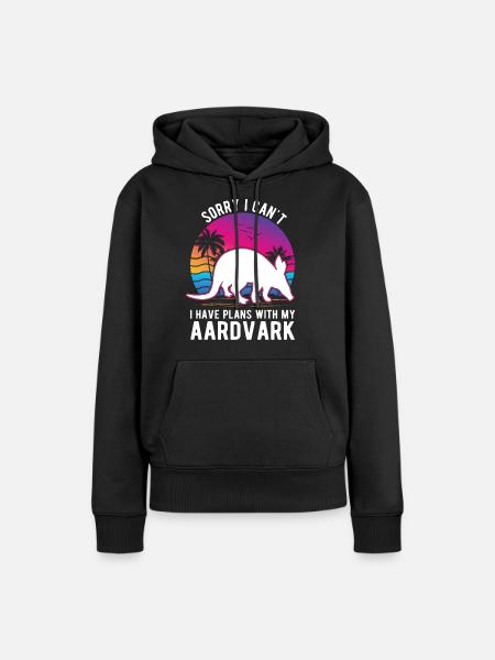 Erdferkel Geschenk Aardvark - Frauen Premium Bio Hoodie - Schwarz