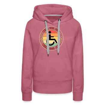 Rollifahrer Rollstuhlfahrer Wheel Cool Aunt - Frauen Premium Bio Hoodie - Malve - Vorne - Isabella (175cm)