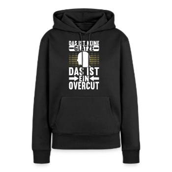 Glatze Glatzkopf - Frauen Premium Bio Hoodie - Schwarz - Vorne - Julia (174cm)