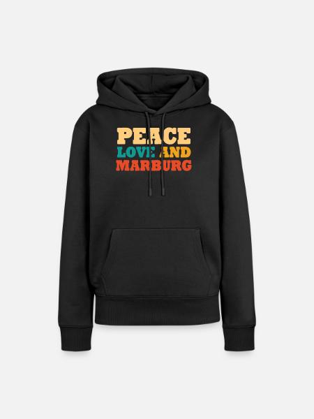 Marburger Marburg - Frauen Premium Bio Hoodie - Schwarz