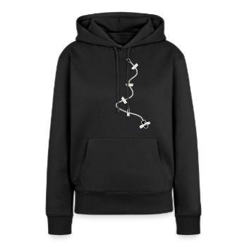 Dispositif d’écoute Mikofon Secret Agent Spy - Sweat à capuche Premium bio Femme - noir - Devant - Julia (174cm)