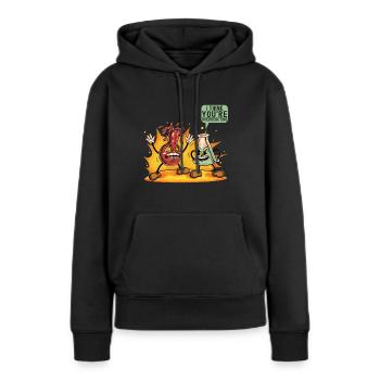 Chimiste chimiste - Sweat à capuche Premium bio Femme - noir - Devant - Julia (174cm)