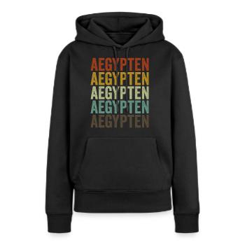 Ägypten Retro Vintage - Frauen Premium Bio Hoodie - Schwarz - Vorne - Julia (174cm)