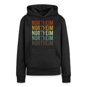 Northeim Stadt Retro Vintage - Frauen Premium Bio Hoodie - Schwarz - Vorne - Julia (174cm)