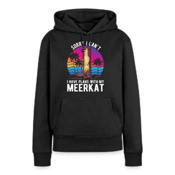 Suricate Cadeau Suricate Suricate - Sweat à capuche Premium bio Femme - noir - Devant - Julia (174cm)