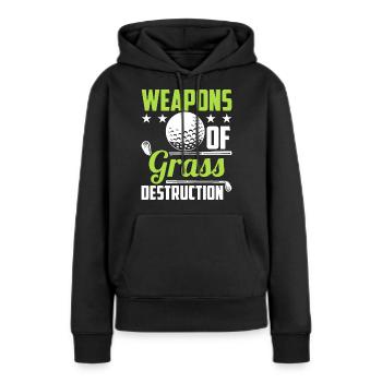 Lustiger Golf Spruch - Golfer - Frauen Premium Bio Hoodie - Schwarz - Vorne - Julia (174cm)