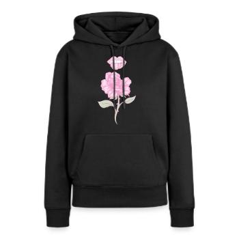Coquette Esthétique Rose Rose Centre-ville Esthétique - Sweat à capuche Premium bio Femme - noir - Devant - Julia (174cm)