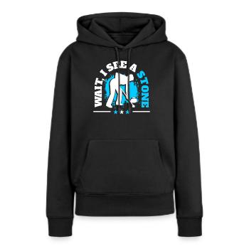 Curling Eissport - Frauen Premium Bio Hoodie - Schwarz - Vorne - Julia (174cm)