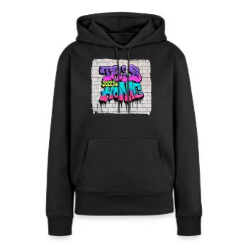 Esthétique Zombiecore - Sweat à capuche Premium bio Femme - noir - Devant - Julia (174cm)