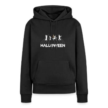 Halloween Kreaturen Zebrastreifen witzig - Frauen Premium Bio Hoodie - Schwarz - Vorne - Julia (174cm)