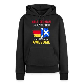 Halb Deutsch Halb Schotte - Frauen Premium Bio Hoodie - Schwarz - Vorne - Julia (174cm)