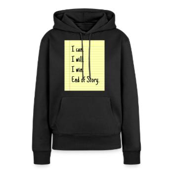 Coquette esthétique downtown girl - Sweat à capuche Premium bio Femme - noir - Devant - Julia (174cm)