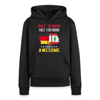 Moitié allemand moitié jordanien - Sweat à capuche Premium bio Femme - noir - Devant - Julia (174cm)