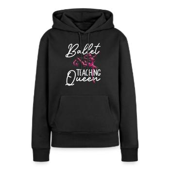 Professeur de ballet - Ballet danseur ballet - Sweat à capuche Premium bio Femme - noir - Devant - Julia (174cm)