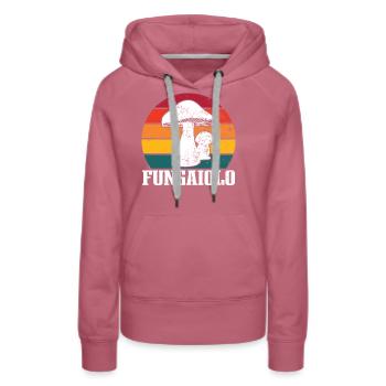 Mushrooms Mushrooms Porcini Mushrooms Collectors Chanterelles - Women’s Premium Organic Hoodie - mauve - Front - Isabella (175cm)