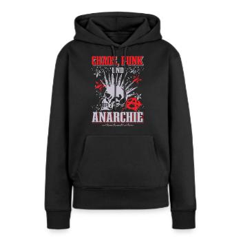 Punk Rock Pogo Anarchie Punks Punk Rocker Punk - Sweat à capuche Premium bio Femme - noir - Devant - Julia (174cm)