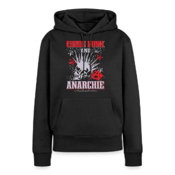 Punk Rock Pogo Anarchie Punks Punk Rocker Punk - Sweat à capuche Premium bio Femme - noir - Devant - Julia (174cm)