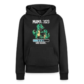 Werdende Mama 2023 - Frauen Premium Bio Hoodie - Schwarz - Vorne - Julia (174cm)