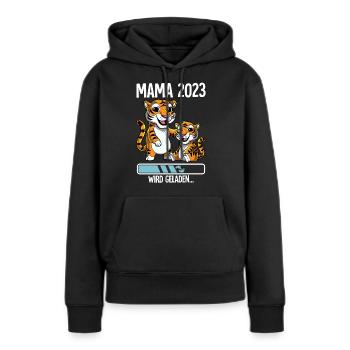 Werdende Mama 2023 - Frauen Premium Bio Hoodie - Schwarz - Vorne - Julia (174cm)