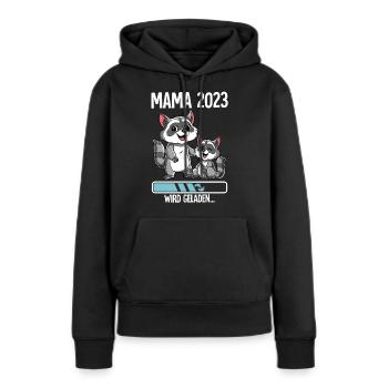 Werdende Mama 2023 - Frauen Premium Bio Hoodie - Schwarz - Vorne - Julia (174cm)
