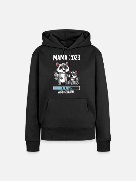 Werdende Mama 2023 - Frauen Premium Bio Hoodie - Schwarz