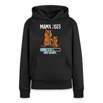 Werdende Mama 2023 - Frauen Premium Bio Hoodie - Schwarz - Vorne - Julia (174cm)