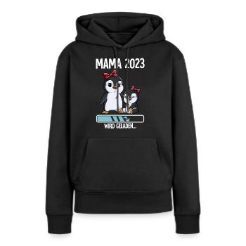 Werdende Mama 2023 - Frauen Premium Bio Hoodie - Schwarz - Vorne - Julia (174cm)