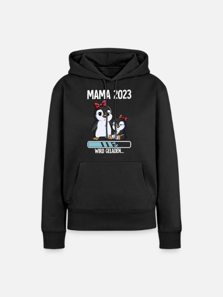 Werdende Mama 2023 - Frauen Premium Bio Hoodie - Schwarz