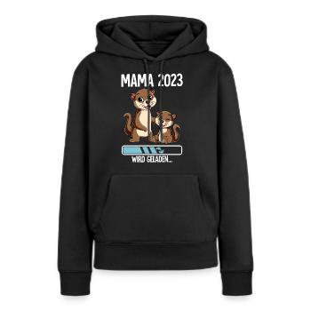 Werdende Mama 2023 - Frauen Premium Bio Hoodie - Schwarz - Vorne - Julia (174cm)