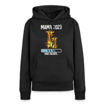 Werdende Mama 2023 - Frauen Premium Bio Hoodie - Schwarz - Vorne - Julia (174cm)