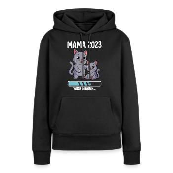 Werdende Mama 2023 - Frauen Premium Bio Hoodie - Schwarz - Vorne - Julia (174cm)