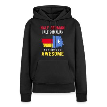Moitié allemand moitié somalien - Sweat à capuche Premium bio Femme - noir - Devant - Julia (174cm)