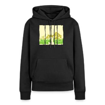 Watzmann Alpinisme Massif du Watzmann - Sweat à capuche Premium bio Femme - noir - Devant - Julia (174cm)