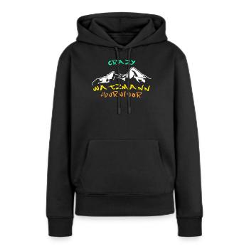 Watzmann disant Massif de Watzmann - Sweat à capuche Premium bio Femme - noir - Devant - Julia (174cm)