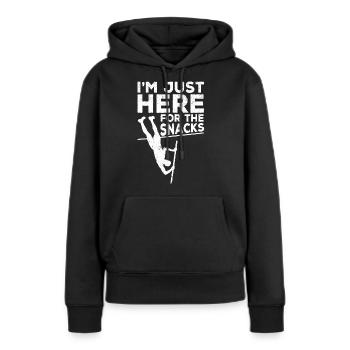 Lustiger Stabhochsprung Stabhochsprung - Frauen Premium Bio Hoodie - Schwarz - Vorne - Julia (174cm)
