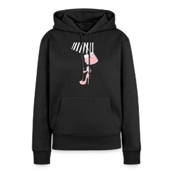 Cool Boxing Gloves And High Heels - Women Boxer - Frauen Premium Bio Hoodie - Schwarz - Vorne - Julia (174cm)