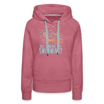 Schwimmer Schwimmtrainer Schwimmbad - Frauen Premium Bio Hoodie - Malve - Vorne - Isabella (175cm)