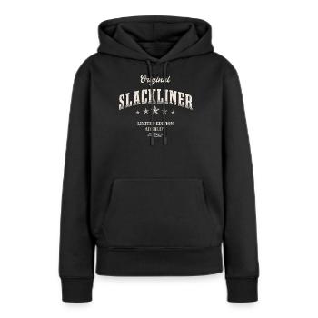 Slackliner Limited Edition Slackline - Frauen Premium Bio Hoodie - Schwarz - Vorne - Julia (174cm)