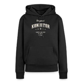 Konditor Limited Edition Konditorei - Frauen Premium Bio Hoodie - Schwarz - Vorne - Julia (174cm)