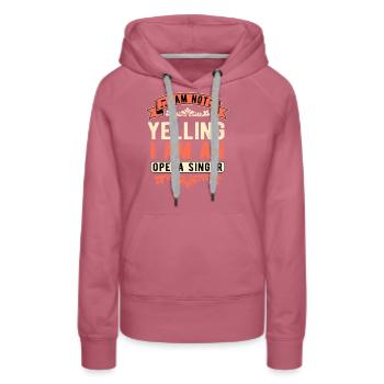 Opernsänger Je ne crie pas Je suis chanteur d’opéra - Sweat à capuche Premium bio Femme - mauve - Devant - Isabella (175cm)