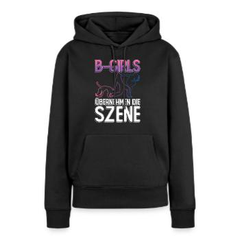 B-Girls Übernehmen Die Szene - Breakdance - Frauen Premium Bio Hoodie - Schwarz - Vorne - Julia (174cm)