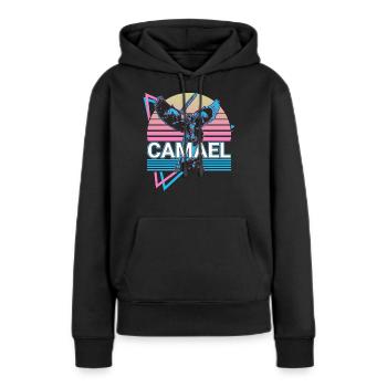 Camael Erzengel Khamuel Retro - Frauen Premium Bio Hoodie - Schwarz - Vorne - Julia (174cm)